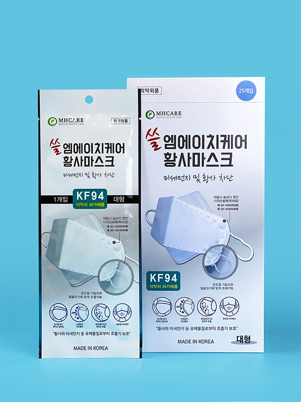국내생산 엠에이치케어 의약외품 비말차단 KF94 마스크